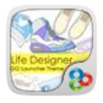 life designer golauncher theme android application logo